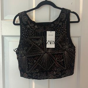 Zara Embroidered top NWT